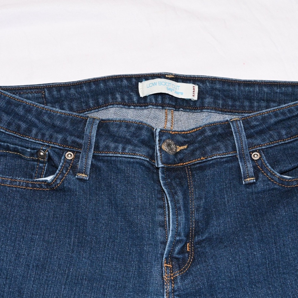 Levi's Women's Bootcut Jeans Medium Wash Blue Denim Button Zip Stretch Pockets